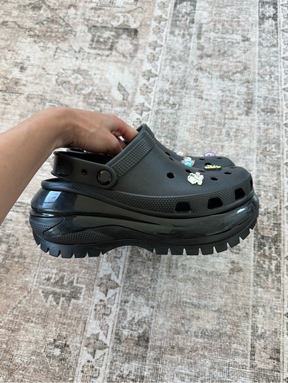Black Platform Crocs